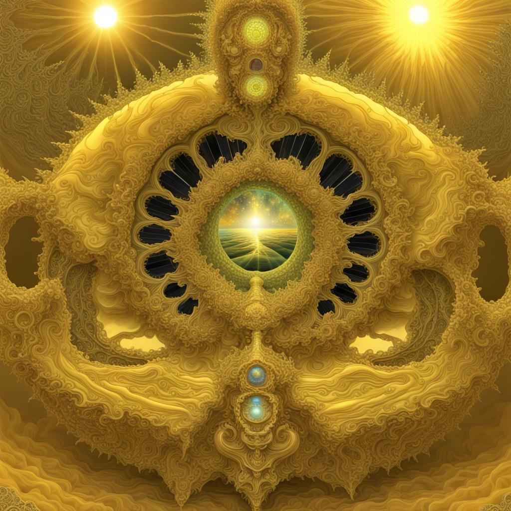 Mandelbulb Fractal Art: Peace and Wisdom