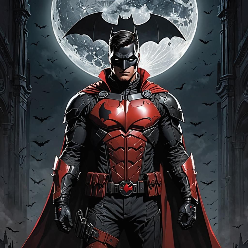 Jason Todd in Red and Black Armor