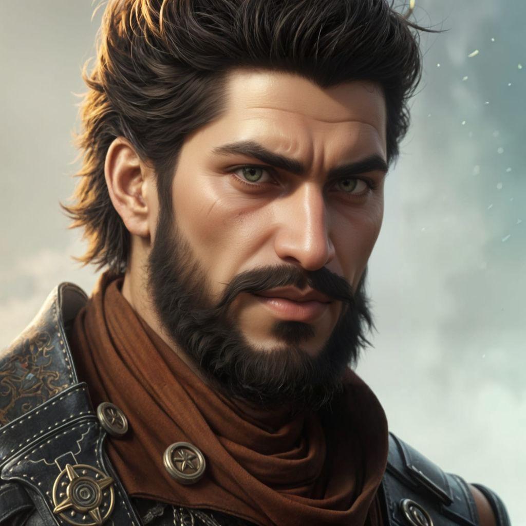 Fantasy Bandit in Medieval City, 3D Render