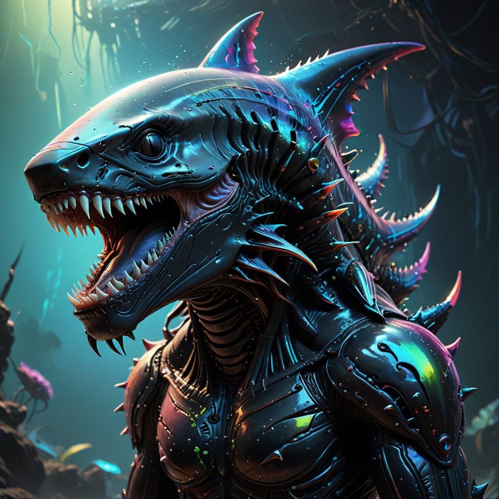 Mysterious, Bioluminescent Alien Predator Emerge from Dark D...