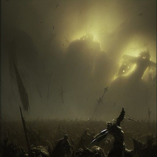 Sinister Tank on Battlefield in Comic Art Style