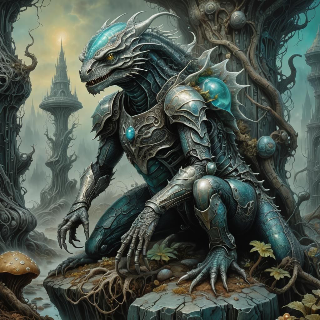 Lizard Man in Silver Armor