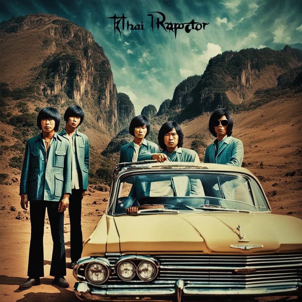 Vintage Thai Rock Band Album Cover