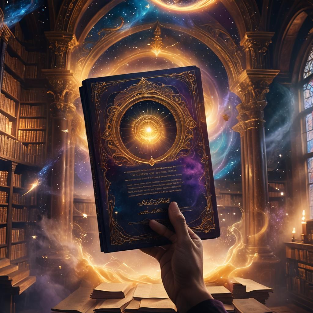 Magical Resume in Fantasy Library, Matte Painting