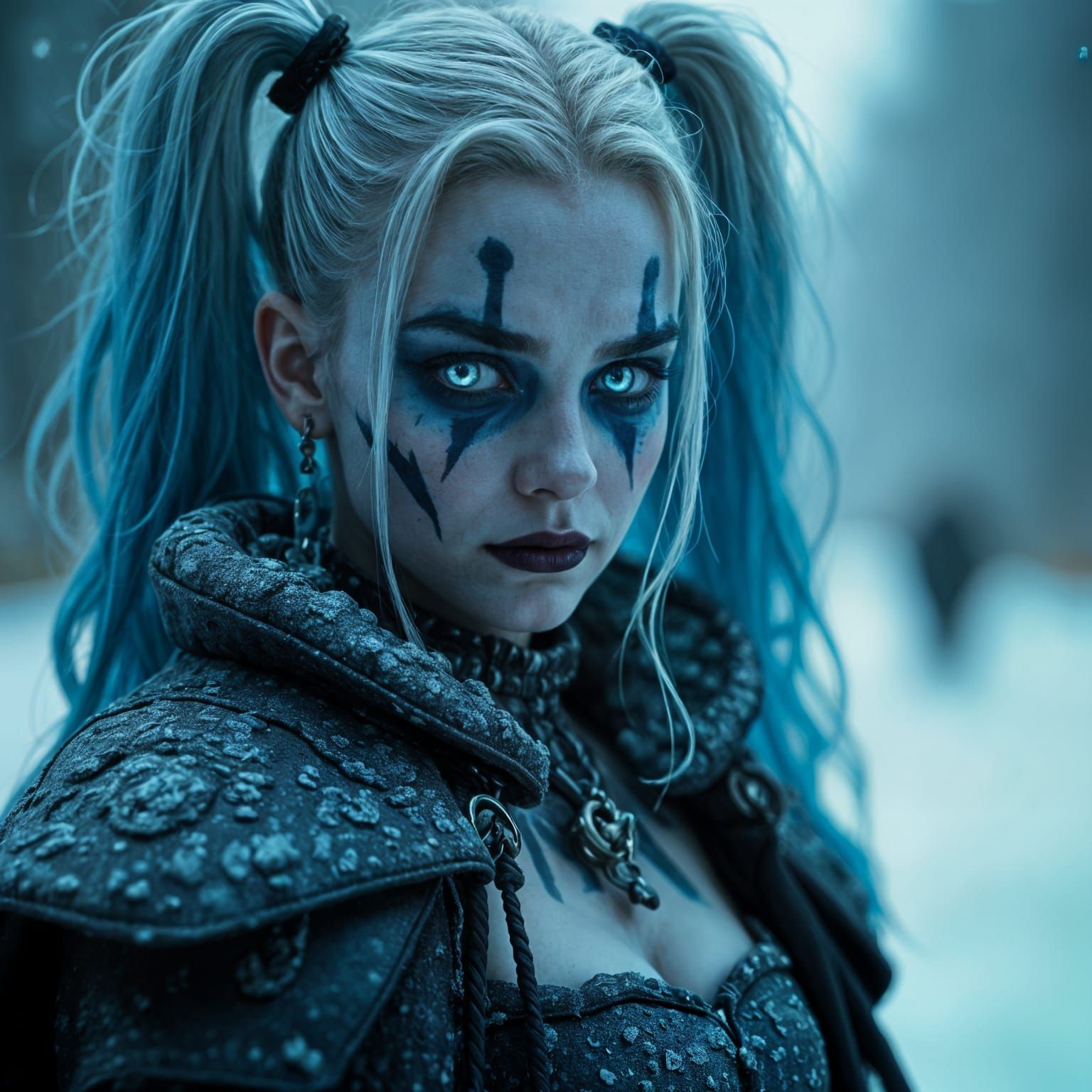 Harley Quinn as White Walker Cinematic Portrait