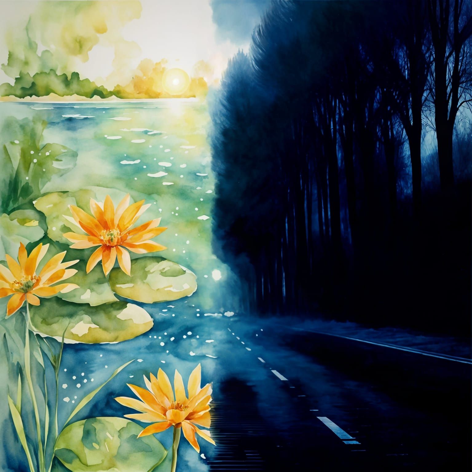 Ethereal Shadows in Misty, Grey Haze