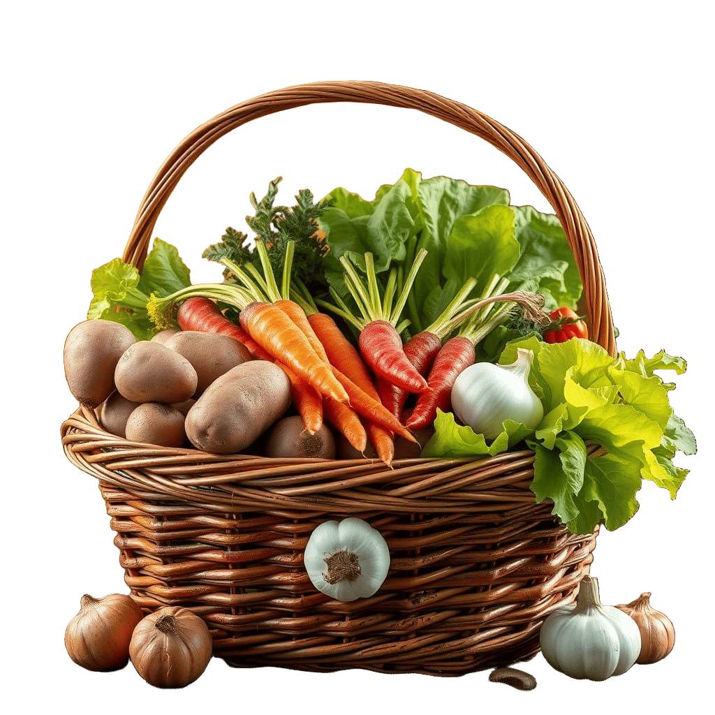 Vibrant Harvest Still Life in Fantasy Art Style