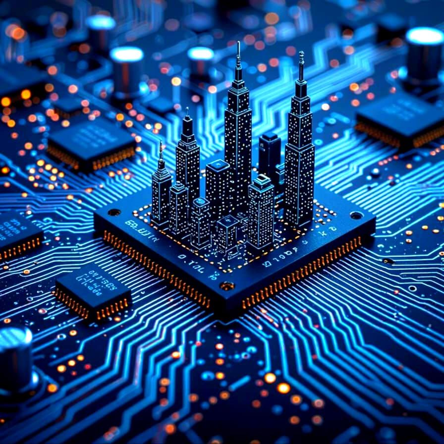 Bismuth City on a Circuit Board