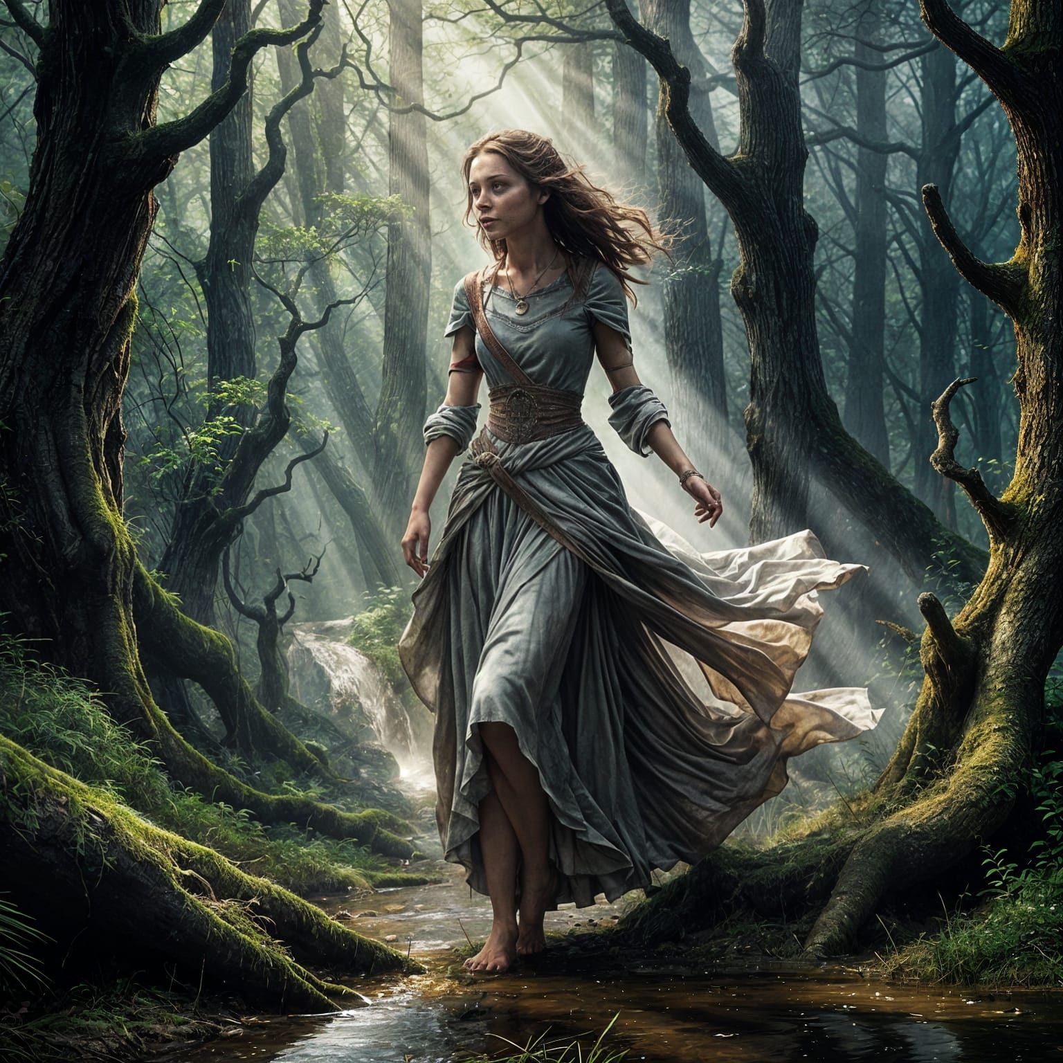 Desolate Wilderness Landscape in a Hauntingly Beautiful Ligh...