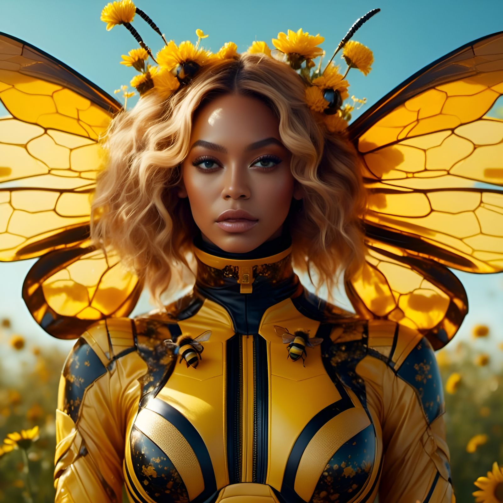 Beyonce as Queen Bee, Leonardo DaVinci Style