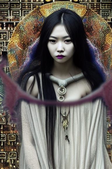 Ethereal Mythical Goddess in Studio Ghibli Style