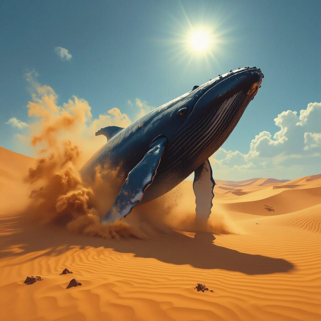 Colossal Whale Emerges From Scorching Desert Dunes