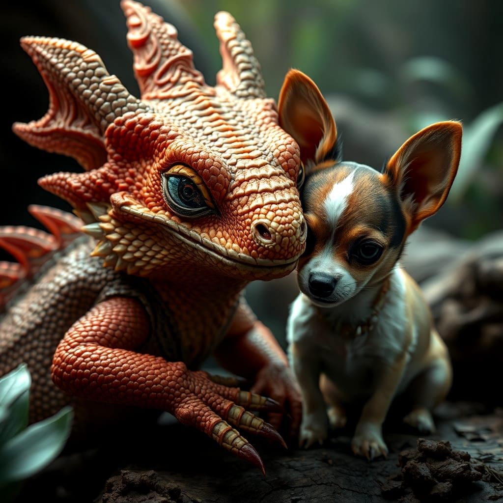 komodo dragon and chihuahua