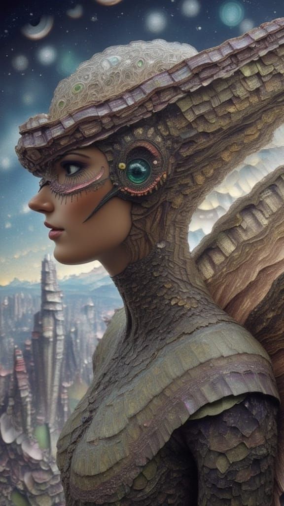 Nebula Fairy Goddess in Fairypunk Style