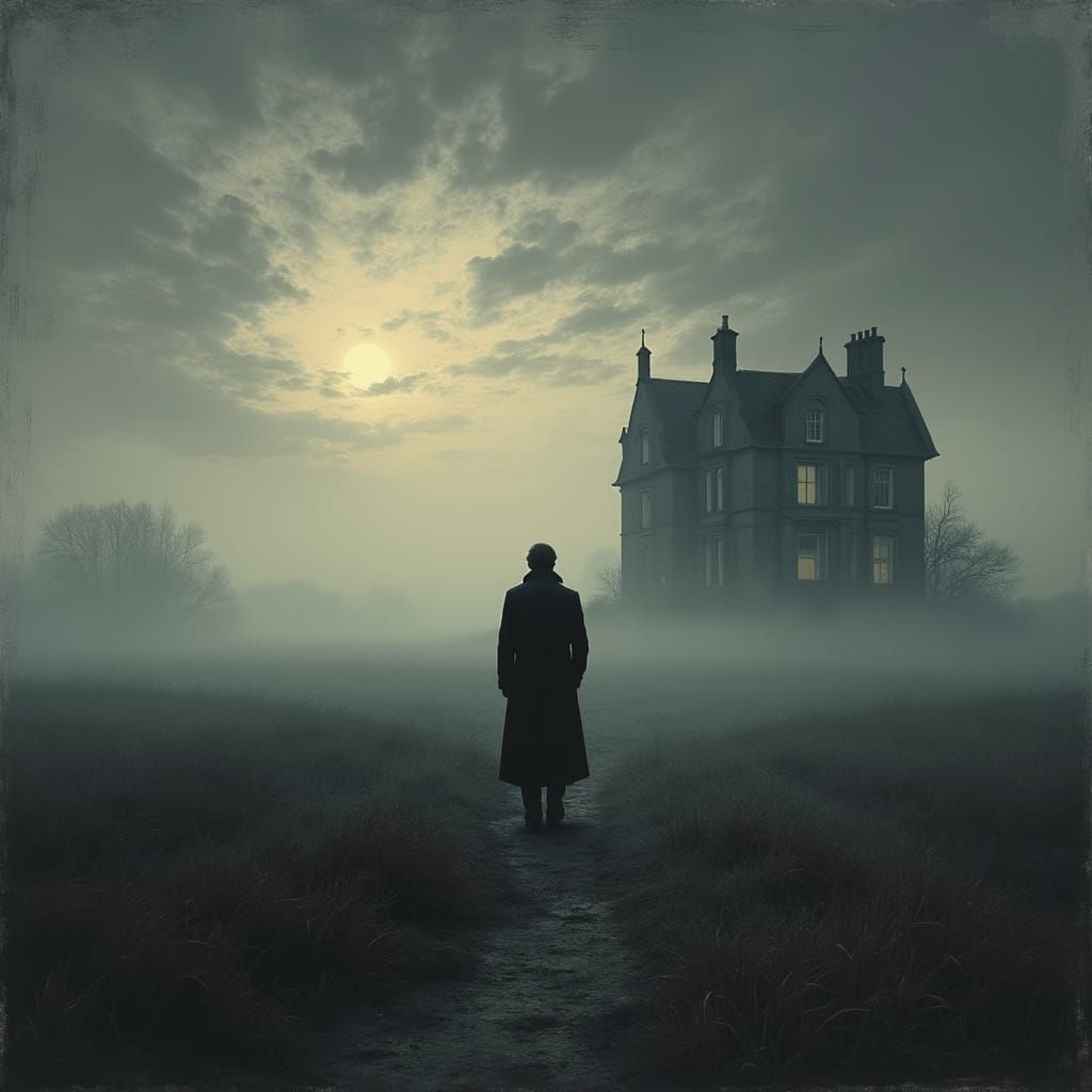 Misty Moor: Gothic Manor in Pictorialist Style