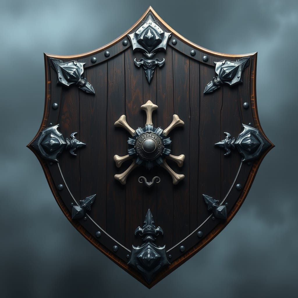 Ethereal Fantasy Shield in Arcane Workshop Style