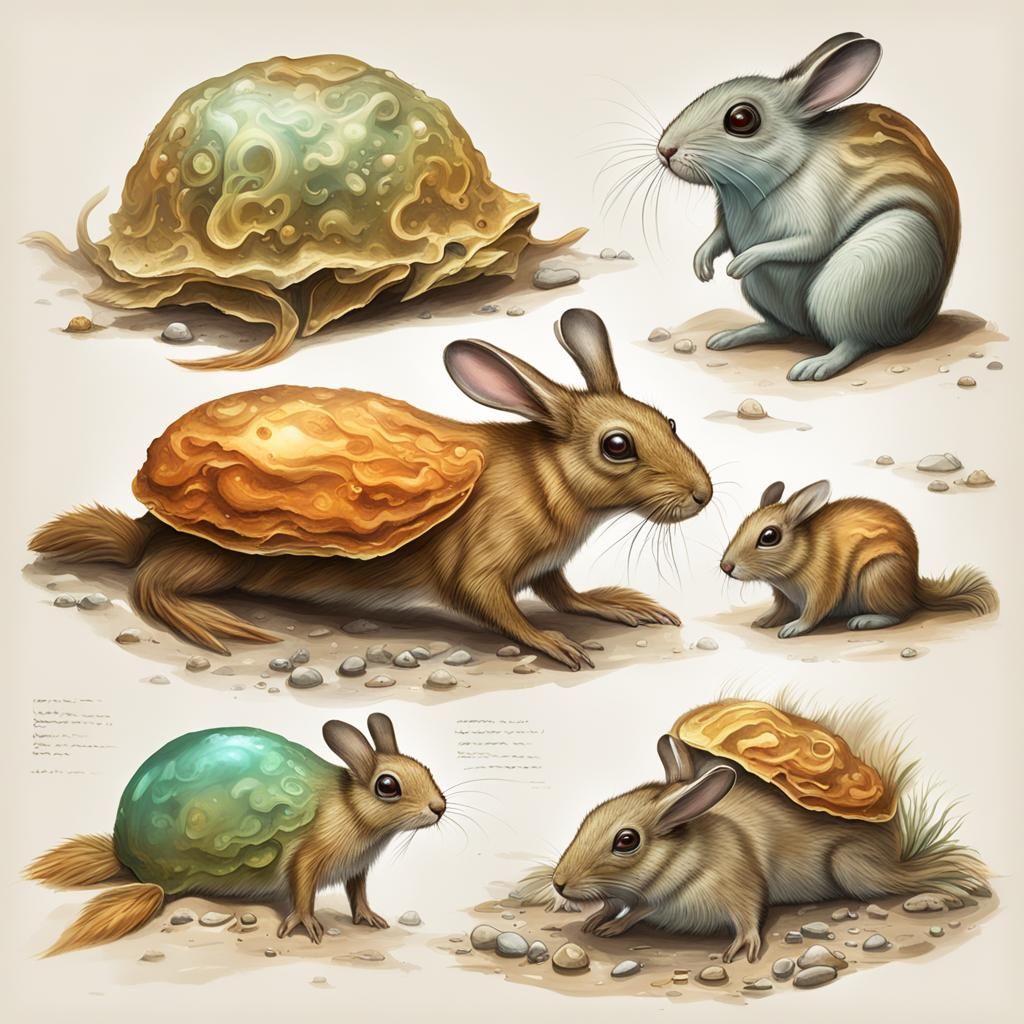Alien Exoplanet: Sea Rabbit, Squirrel, and Mouse Specimens