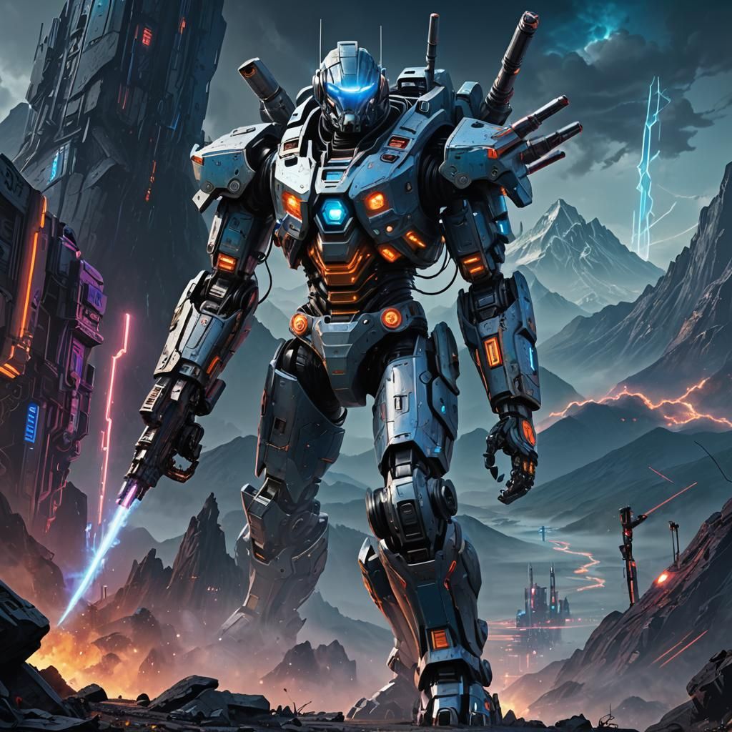 Cyborg Giant with Missile Launcher Arm