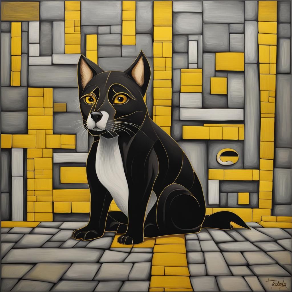 Haida Toto on Yellow Brick Road: Abstract Art