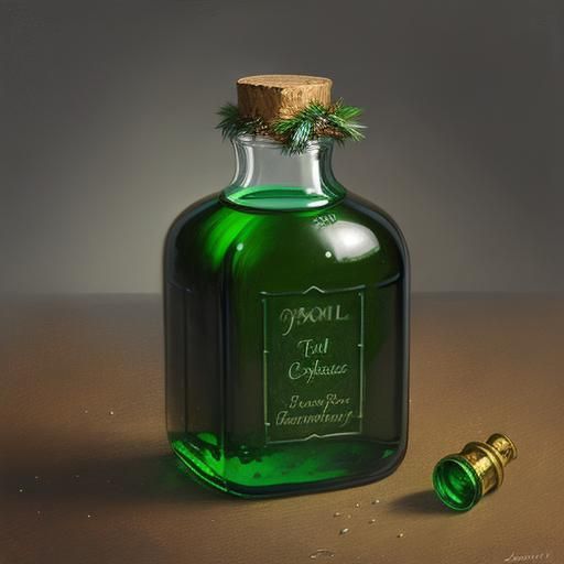 A christmas tears potion bottle