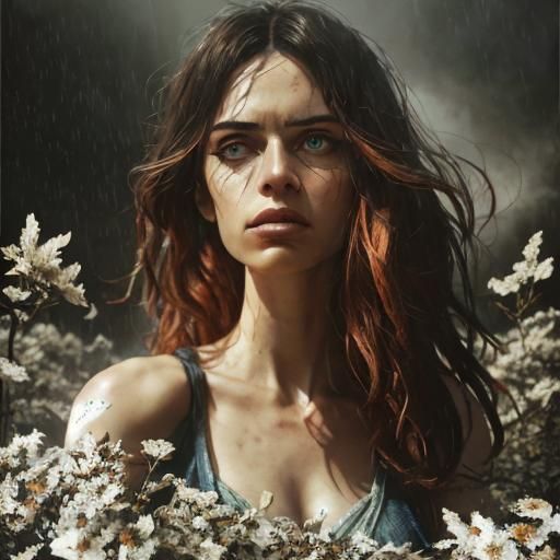 Moody Close-Up: Lone Figure in Hyper-Realistic Digital Art