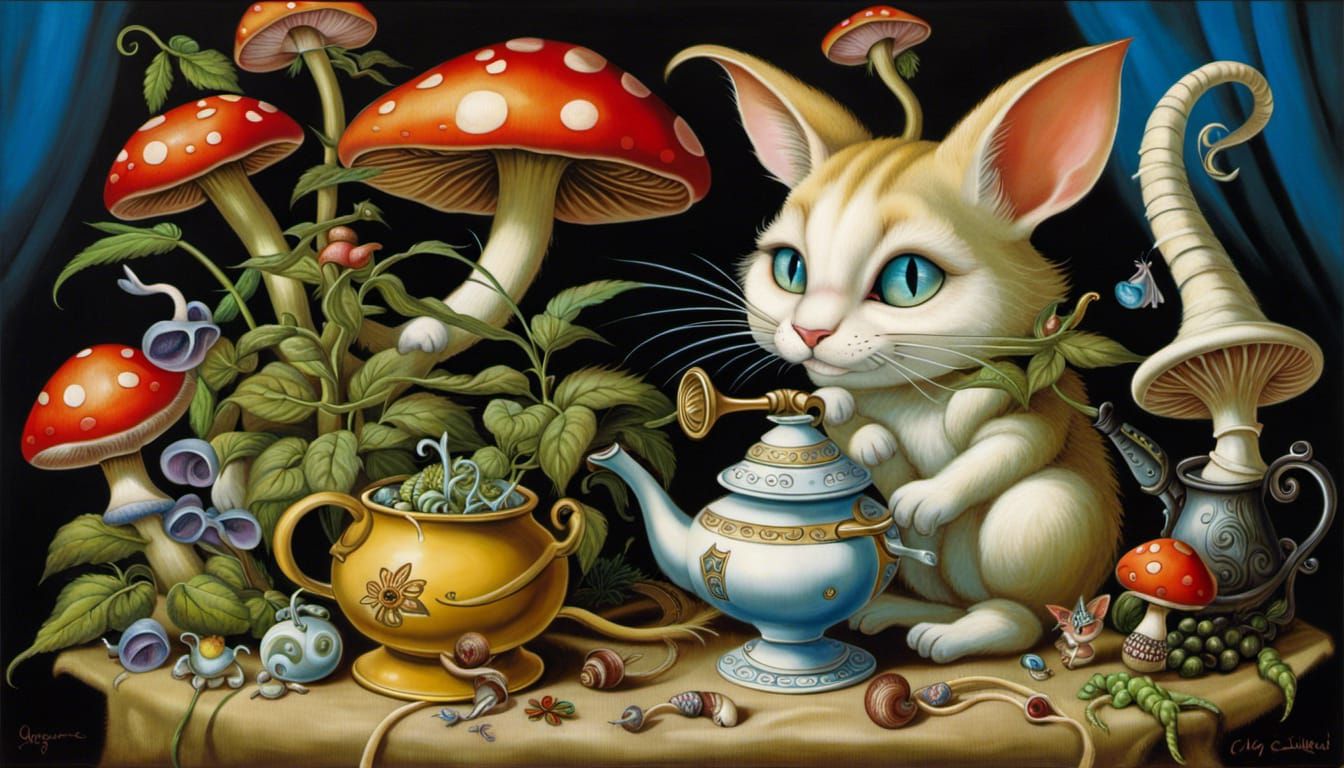 Psychedelic Alice in Wonderland, Greg Simkins Style