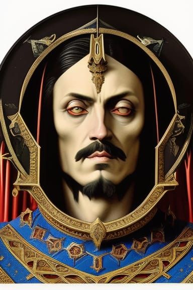 Vlad Tepes in Roman Mosaic Style