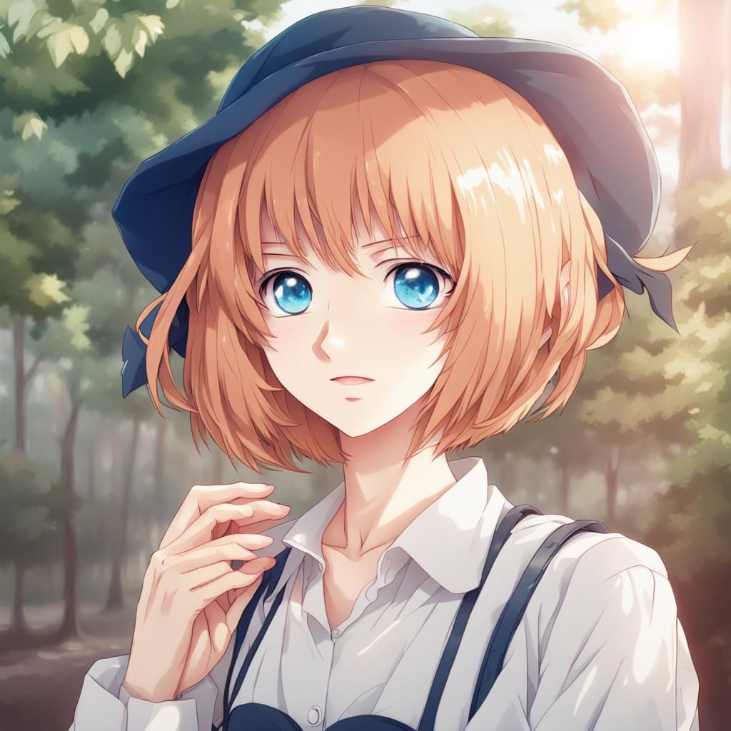 Anime Style Portrait of a Pretty Girl