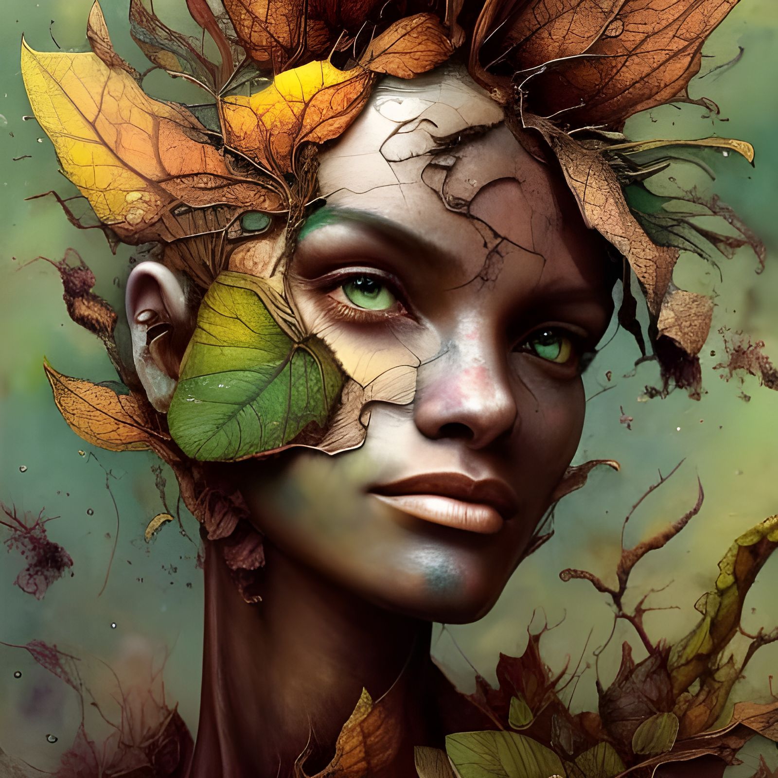 Detailed Earth Elemental Portrait: A Fantasycore Masterpiece