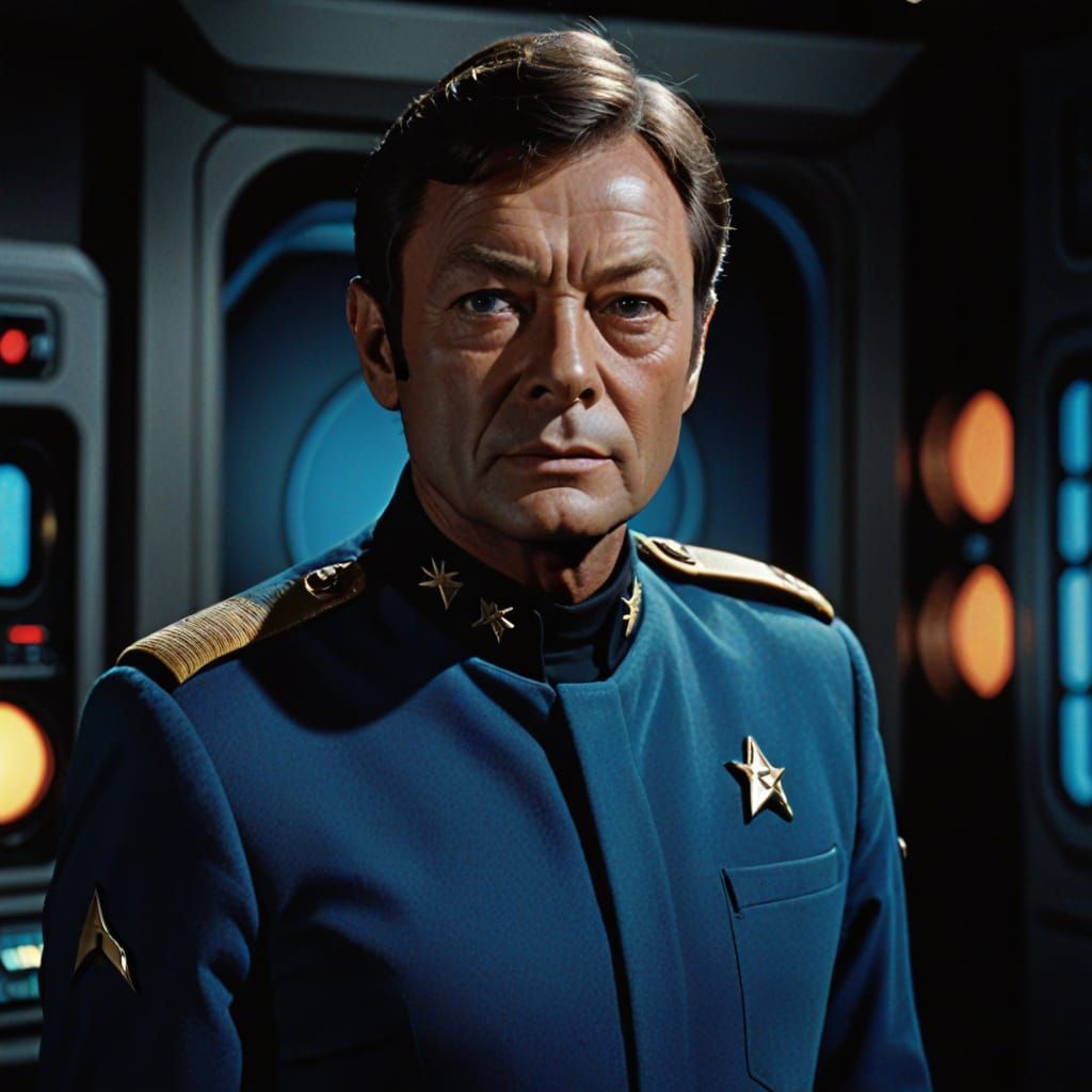 DeForest Kelley as Dr. McCoy in Starfleet Uniform, Photoreal...