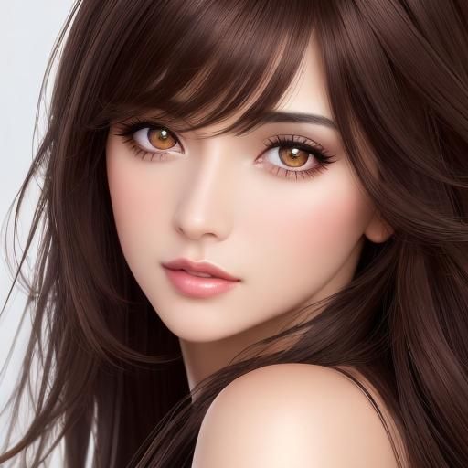 Beautiful Spanish Woman Portrait in Hyperrealistic Style