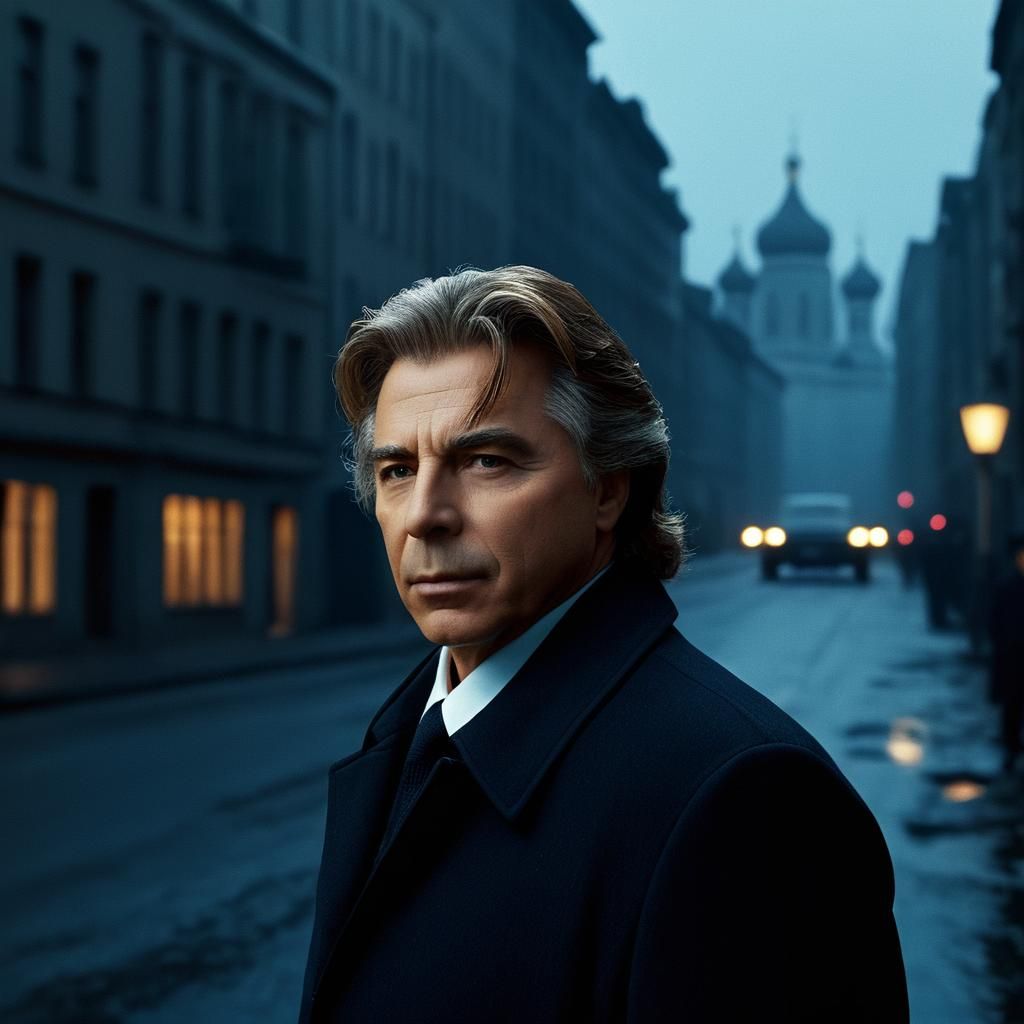 Russian Spy in Film Noir Style