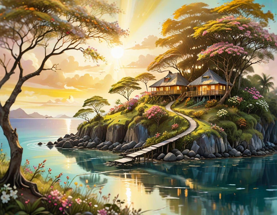 Island in New Guinea: Neurographic Art Therapy