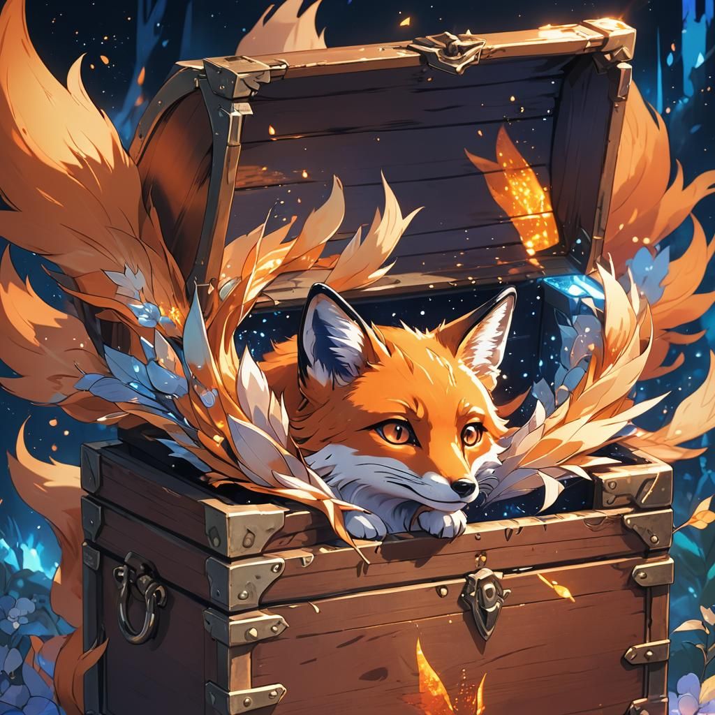 Anime Fox in Chest: Studio Trigger Style
