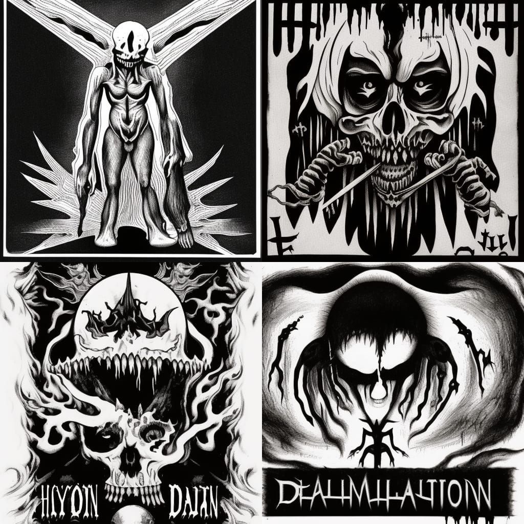 Nightmarish Demon Hallucination of Death and Darkness