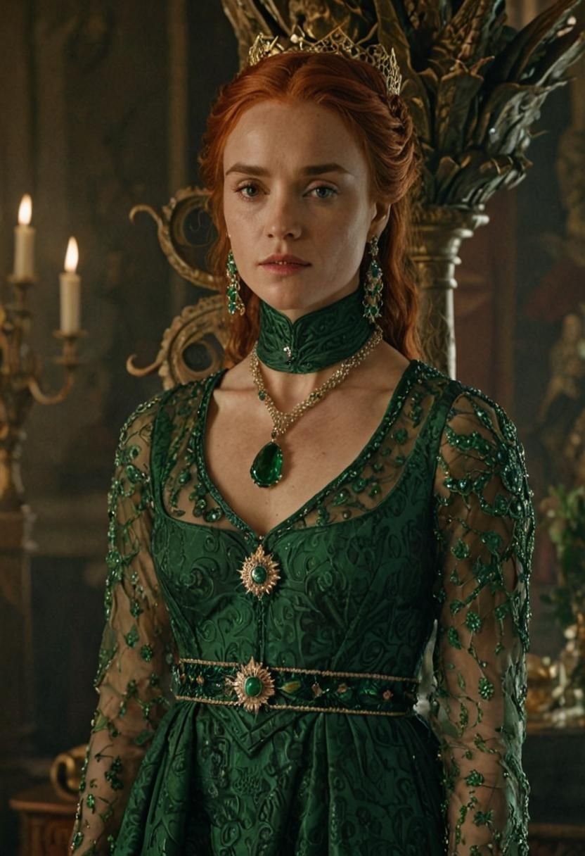 Queen Alicent Hightower in Luxurious Royal Room