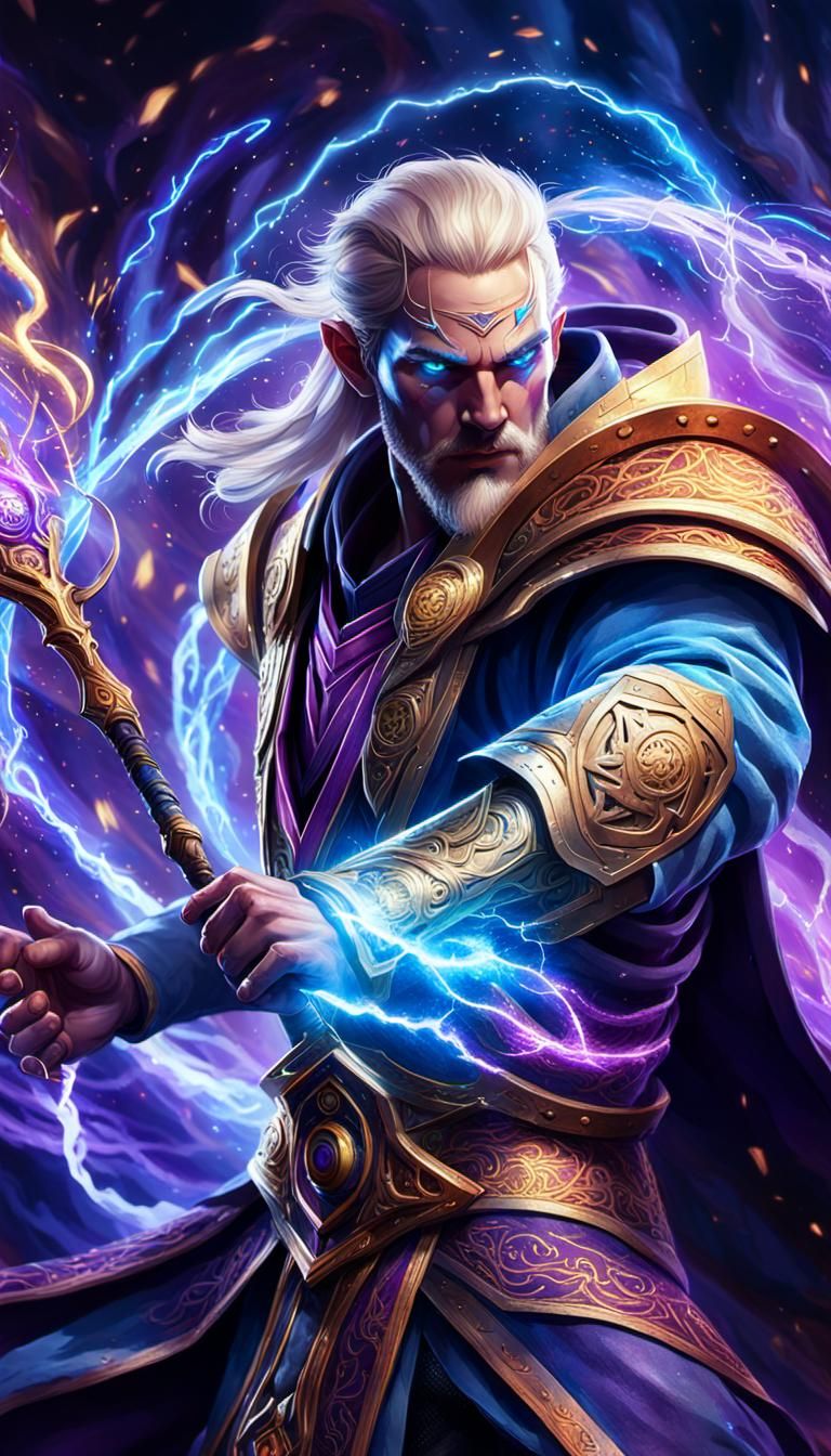 Invoker Zeus Fusion Concept Art in Magical Realism