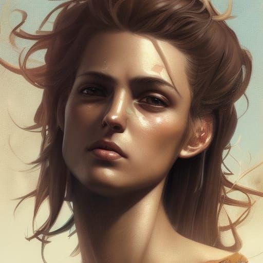 Brave Marine Officer Portrait in Hyperrealistic Style