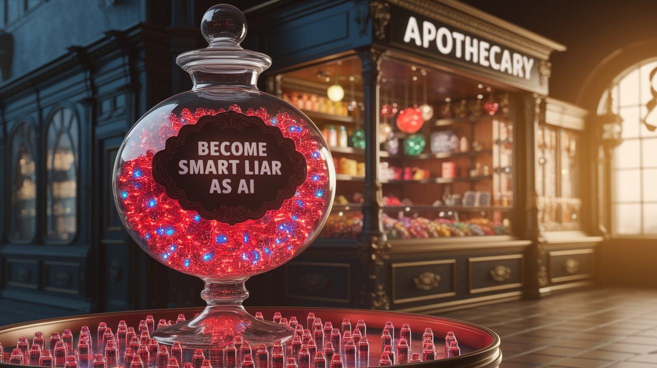 Glowing Apothecary Container with Glowing Neon Liquid in Gol...