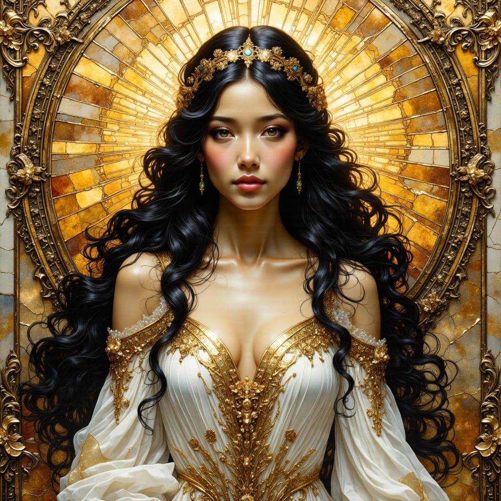 Fantasy Queen in Art Nouveau Style