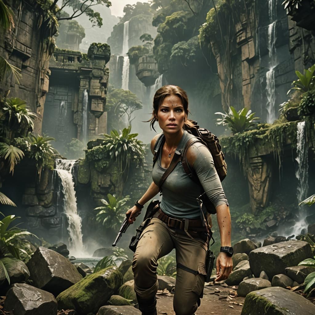 Lara Croft's Jungle Adventure: Cinematic Film Still