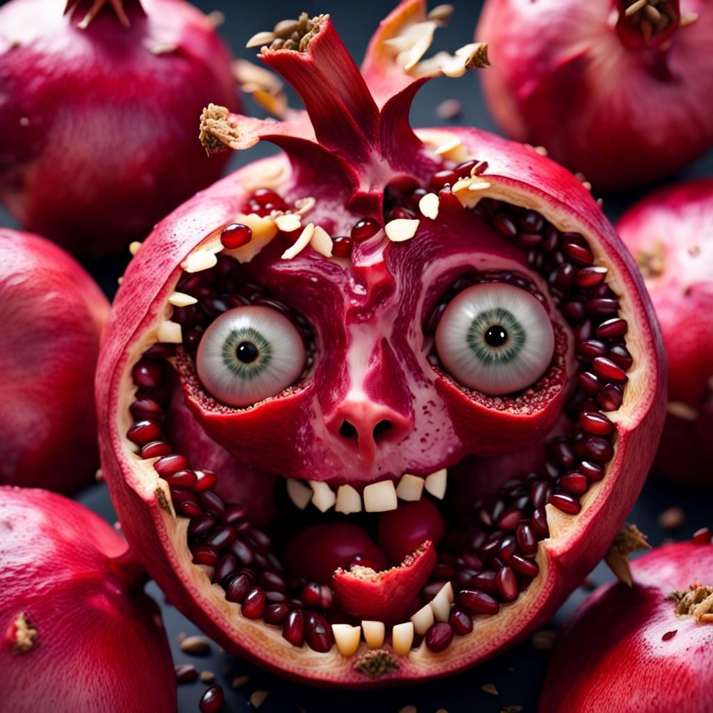 Imagine opening a pomegranate to find this.