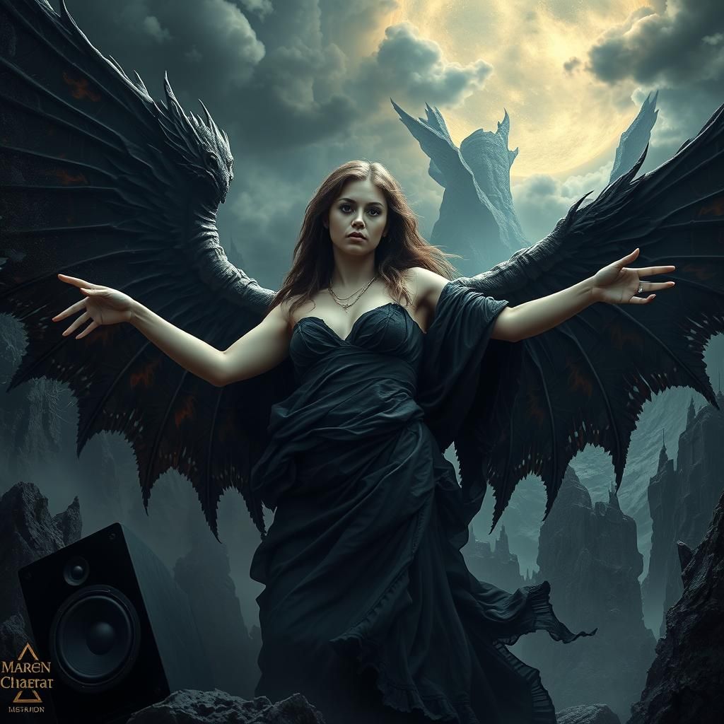 Dark Angel in Fractal Mordor: A Dark Eroticism Masterpiece