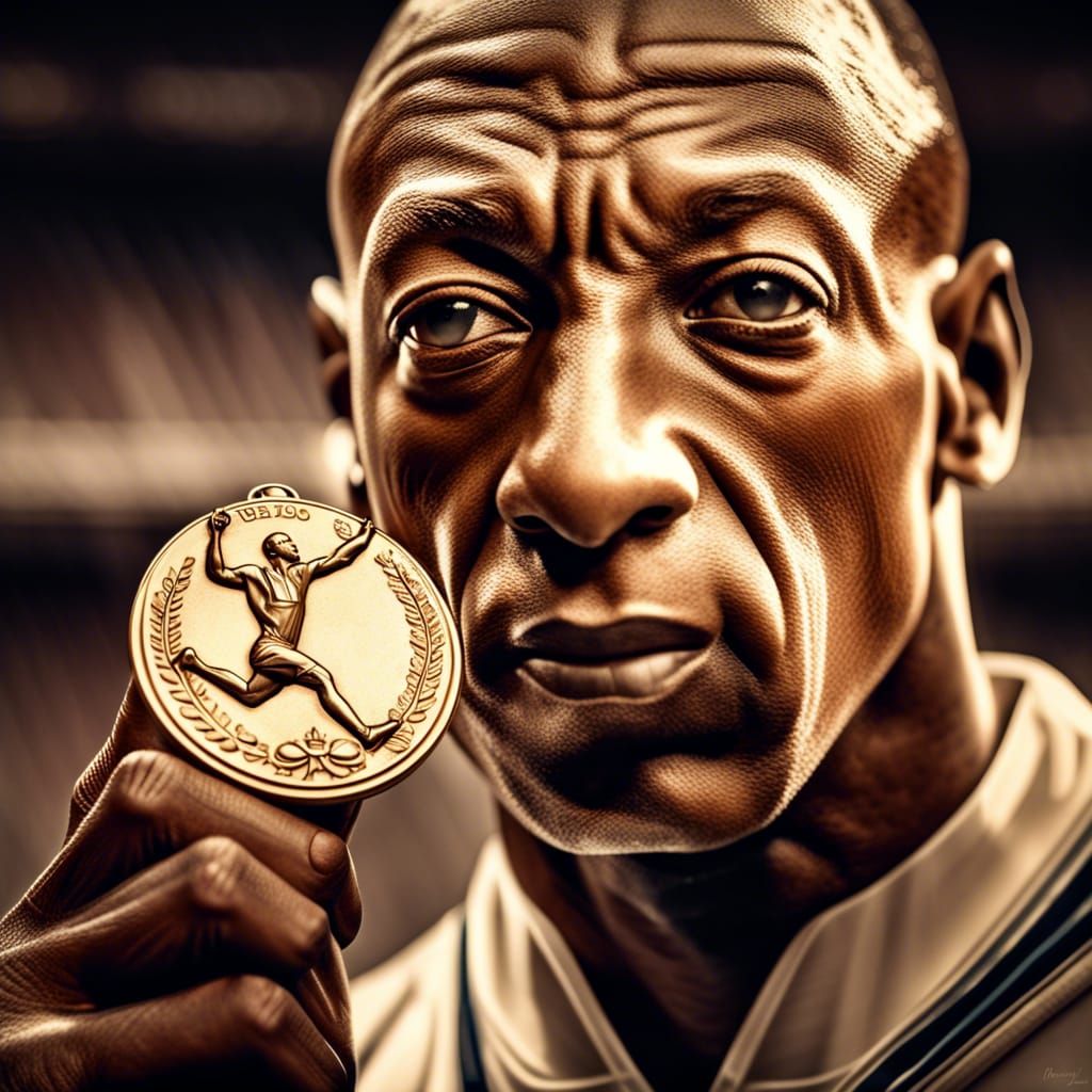 Jesse Owens: 1936 Olympic Gold Medal in Hyperrealism