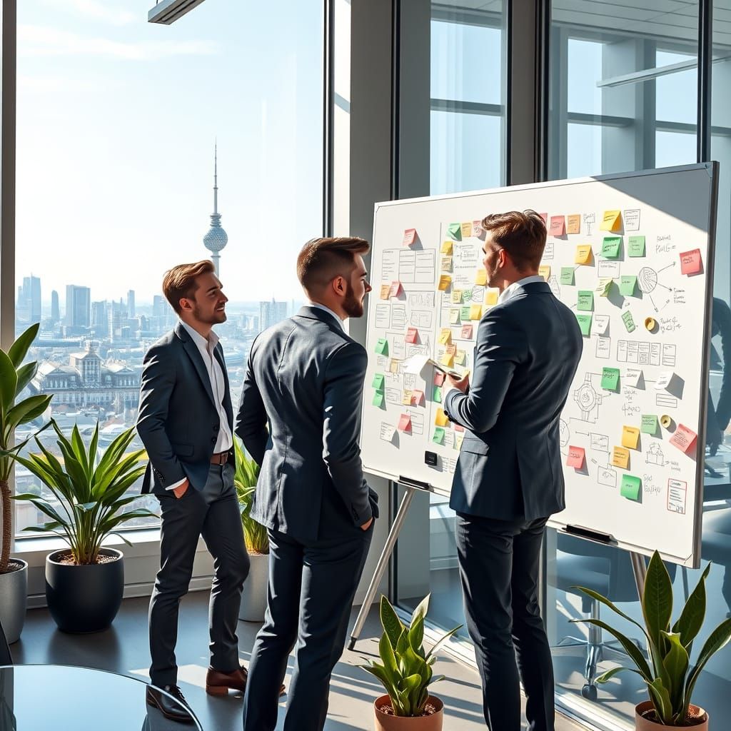 Brainstorming Session in Germany with Futuristic Style