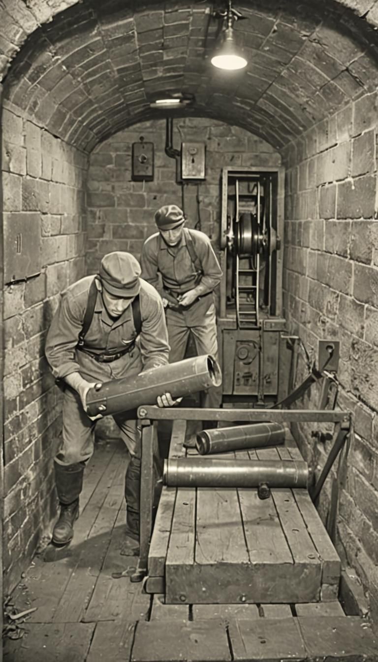 Vintage Black and White Underground Magazine Scene