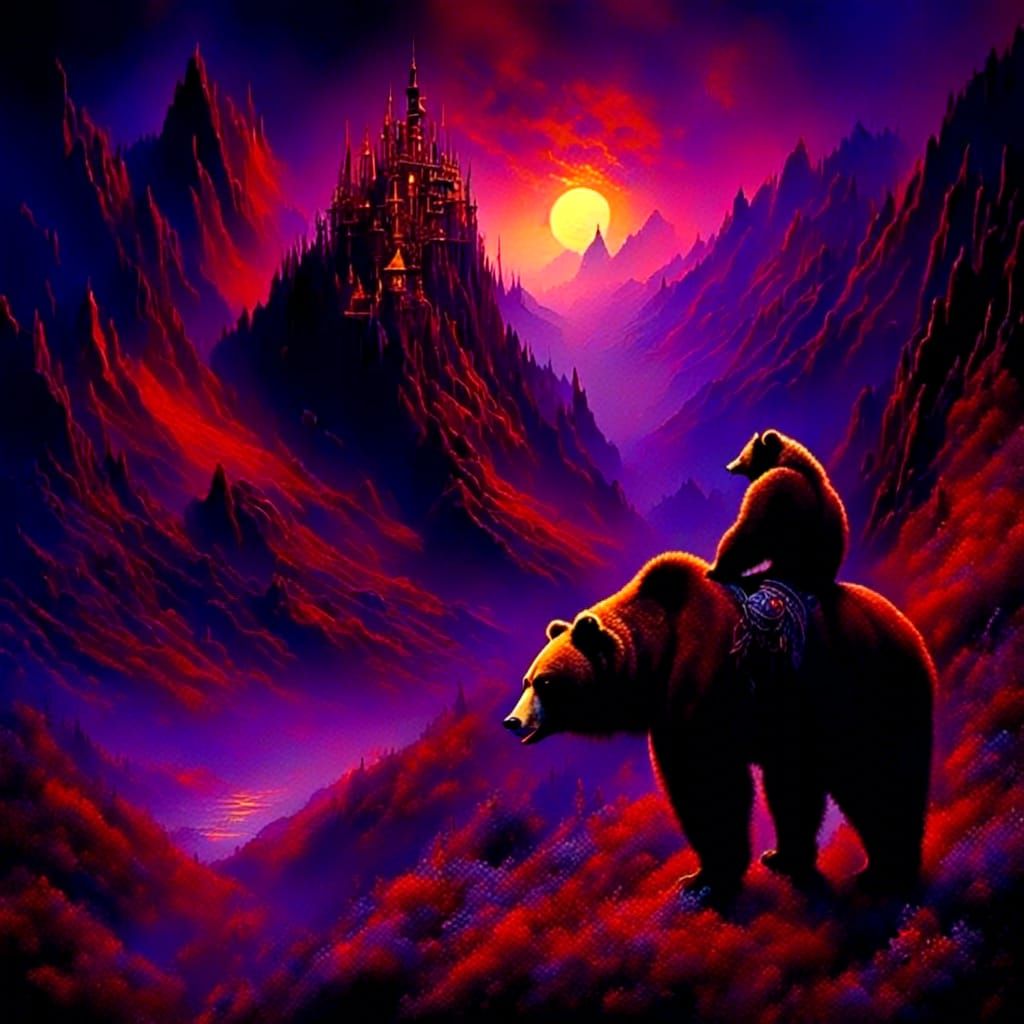 Bear in Natural Landscape