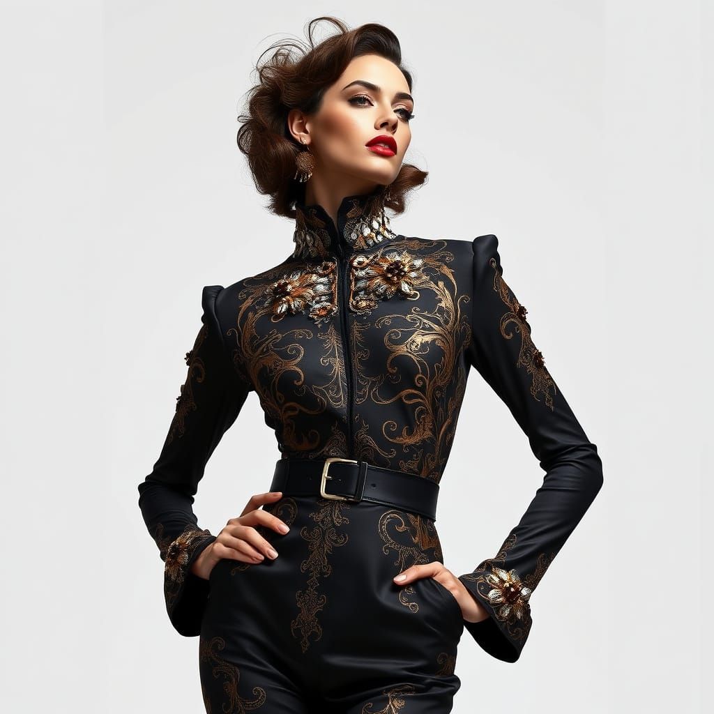 Avant Garde Fashion: Woman in Harry Clarke Inspired Attire