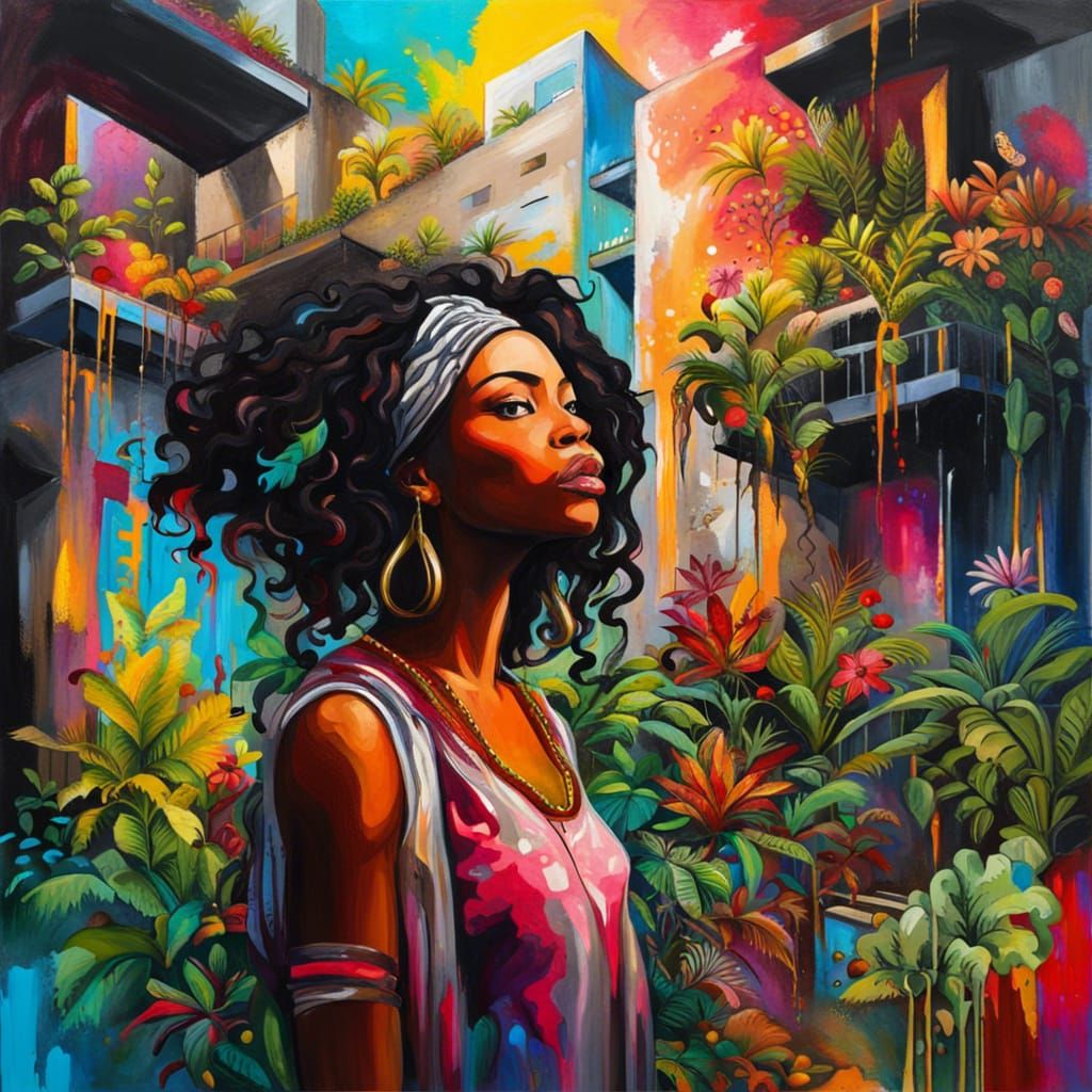 Hanging Gardens of Babylon: Graffiti Art Style