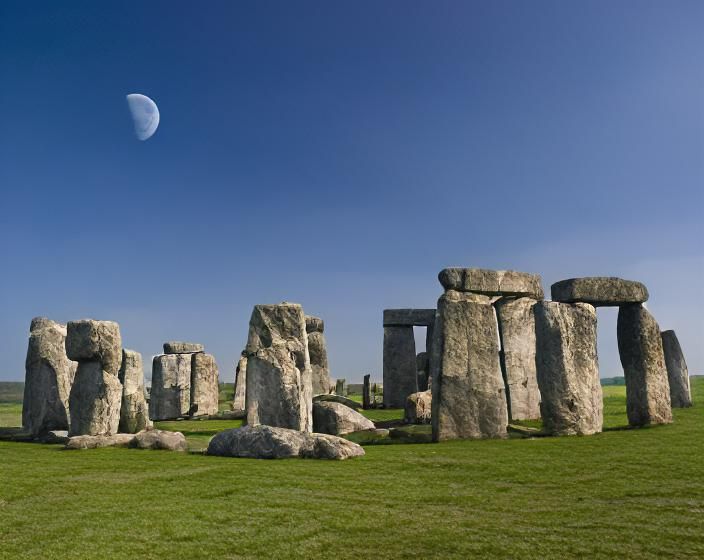Cyberpunk Stonehenge: A Futuristic Stone Circle